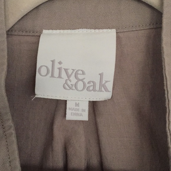 Olive & Oak taupe brown military studded jacket M - Picture 4 of 6